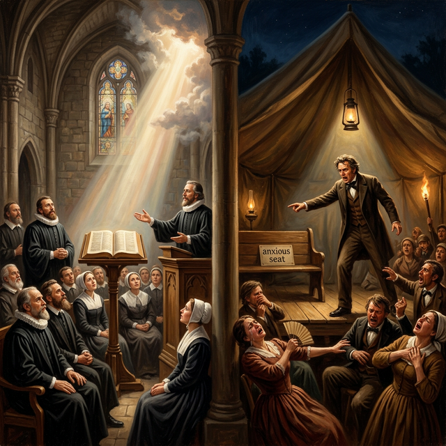 The contrast between Sovereign Grace and human techniques in evangelism.